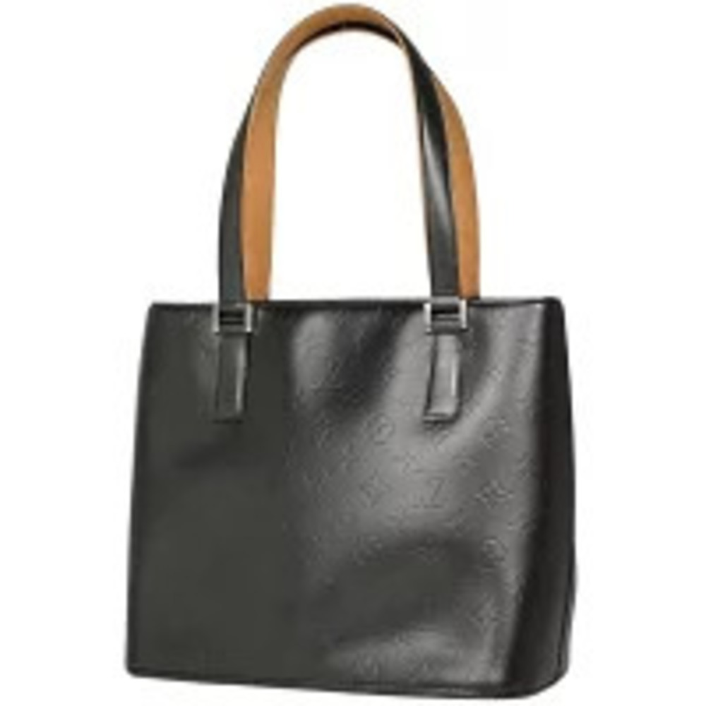 Louis Vuitton Stockton Shoulder Bag Handbag Tote Monogram Matte Noir Black